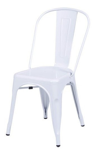 Cadeira Tolix Aço Carbono Branco - Outlet