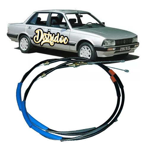 Juego Cables De Freno Peugeot 505 92 Campana  Izq Der X2