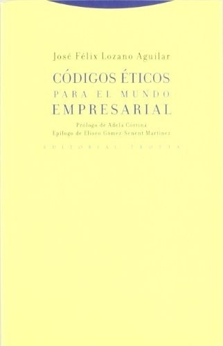 Codigos Eticos Para El Mundo Empresarial - Lozano, De Lozano. Editorial Trotta En Español