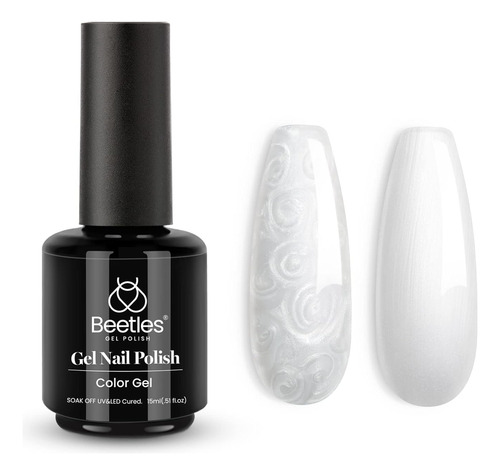 Beetles Gel Esmalte De Uñas 15 Ml 0.5 Ooz Pearl White Pearle