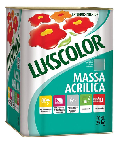 Massa Acrilica Nivel Paredes Lukscolor 18l 25kg