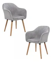Comprar Pack De 2 Butacas Sitiales Diamante Terciopelo - Gris