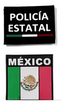 Comprar 2 Parches Insignias Táctico Pvc Policía Estatal Y Bandera 