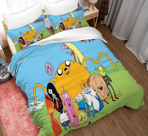 Ropa De Cama Adventure Time, Funda De Edredón Tamaño Doble