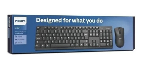 Combo Teclado Y Mouse Inalambricos Philips C501 Pc Notebook