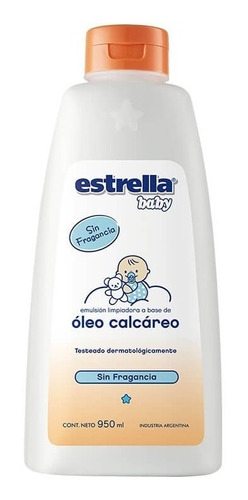 Estrella Oleo Calcareo Bebes S/ Fragancia 6 Botellas X 950ml