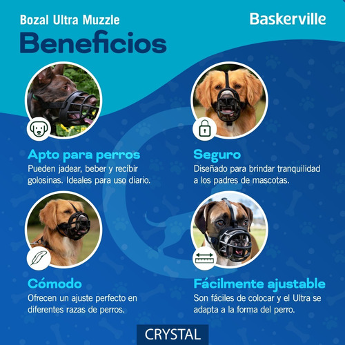 Bozal Baskerville Ultra Muzzle Perro Talle 1