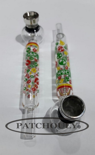 Imagen 5 de 7 de Pipa De Vidrio Pyrex D&k Borosilicato Rejilla 14cm. Lavable
