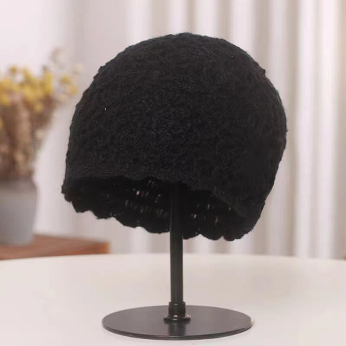 Gorro Boina De Lana Gruesa Tejido A Mano Para Mujer, Otoño-i