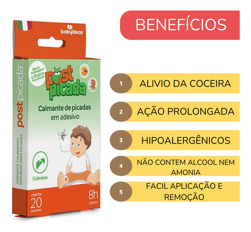 Post Picada Calmante De Picada Em Adesivo Com 20 Unidades