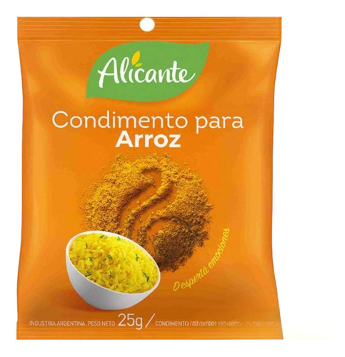 Condimento Para Arroz Alicante De 25g Pack 10u