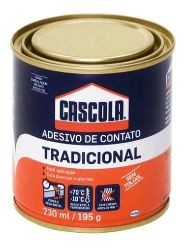 Adesivo De Contato Tradicional S/ Toluol 195g Cascola 