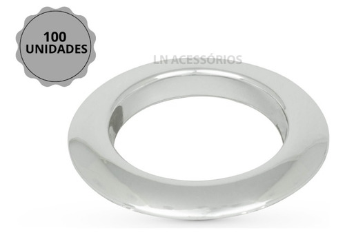 Ilhós Para Cortina Redondo (pacote) Cromado 28mm (100 Pares)