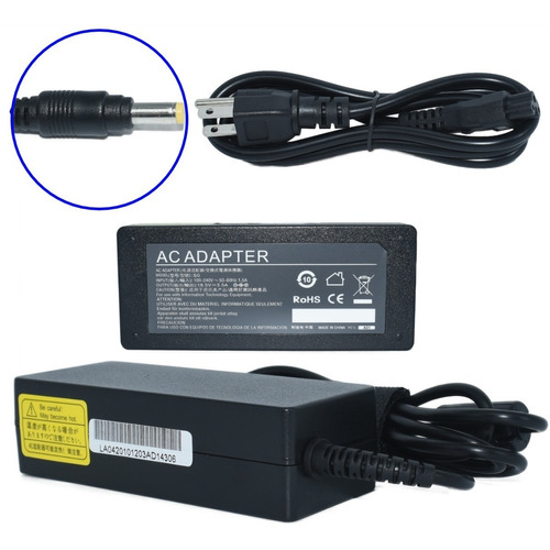 Cargador Compatible Con Hp 18.5v 3.5a 65w Punta Amarilla