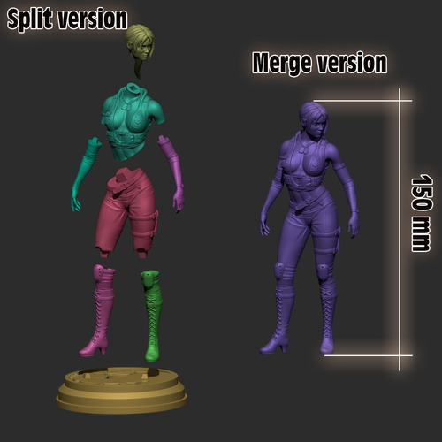 Archivo Stl Impresión 3d - Mortal Kombat Sonya Blade