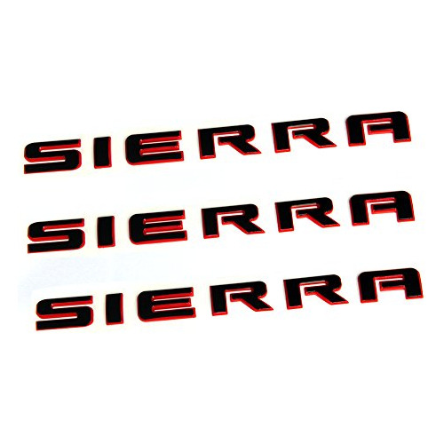 3x Emblema Oem Sierra Red Line 3d, Placas Nombre Sierra...