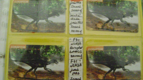 Tarjeta Telefonica Coleccion F.71 Dinosaurios Eoraptor Usada
