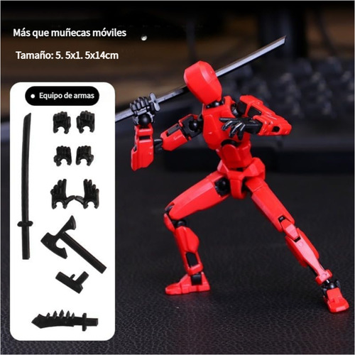 Eonspark 5 Piezas Figura Articulada Dummy 13 Lucky Muñeco Robot Muñecos Dummy 13 Figura -No Armado
