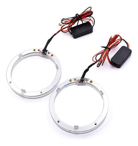 X2 Anillos Luz Led Circular Universal Ojos Ángel Blanco