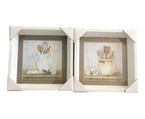 Dupla De Quadros Decorativos 42x42