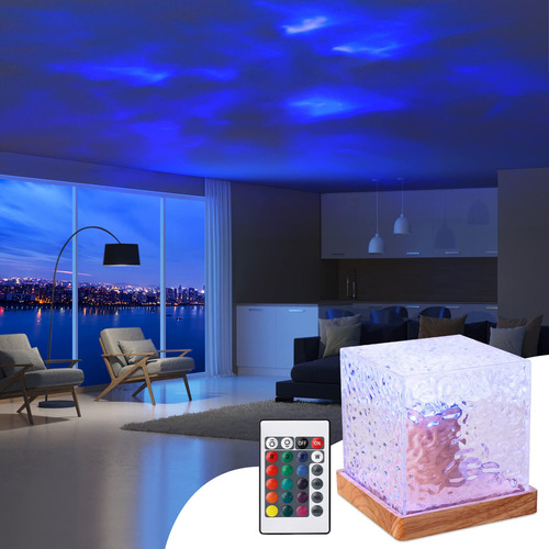 Proyector Techo Ocean Wave Color Rgb Que Cambian Control Luz