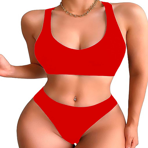 Conjunto Sexy Bikini Colaless Corpiño Taza Soft Desmontable