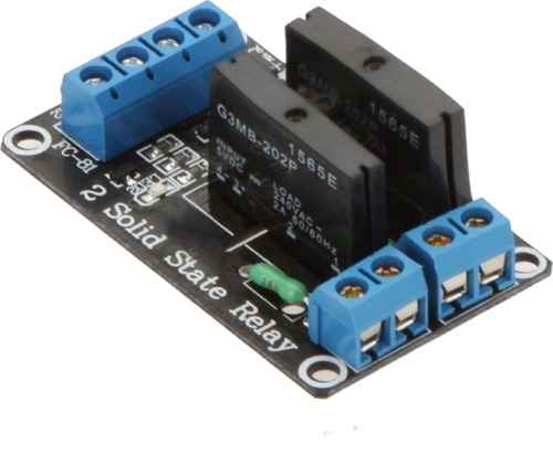 Modulo Relay Rele 5v 2 Canales Estado Sólido Ssr 250v Fuse