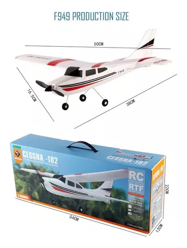 Avião Controle Remoto F949 Cessna 182 2 Bat 3 Canais Wltoys