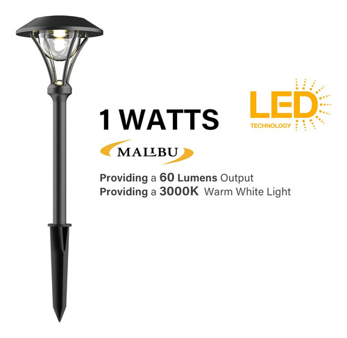Luz Led Malibu 91cm Bajo Voltaje Jardín
