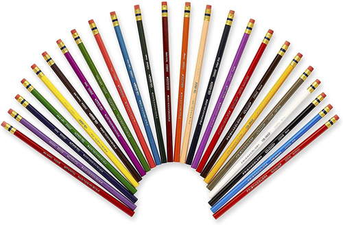 Imagen 2 de 7 de Lapices De Colores Borrables X24 Unidades Con Sacapuntas