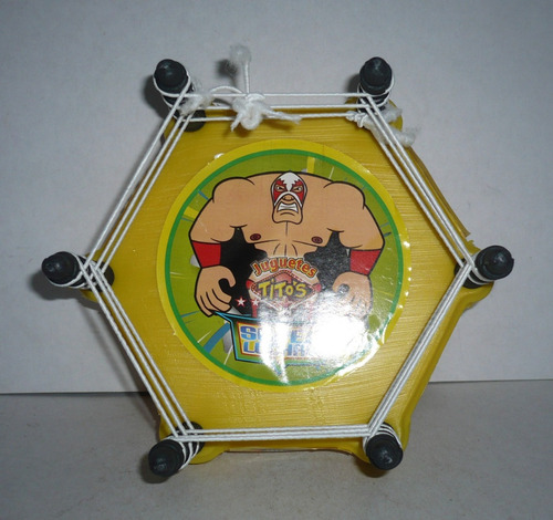 Ring De Plástico Soplado Con 2 Luchadores - Lucha Libre Cmll