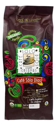 Café Sólo Dios, Grano Orgánico, Artesanal, 900g. Chiapas
