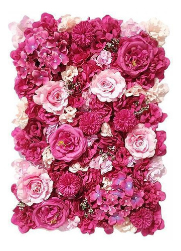 3xflores Artificial Panel De Pared Fondo Floral Rosa