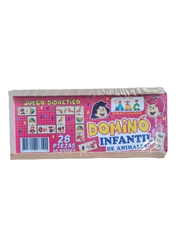 Domino Madera Infantil Juego Didáctico Animales De La Granja