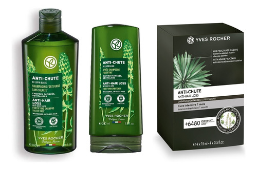 Yves Rocher Kit Anticaida Ampolletas Shampoo Acondicionador