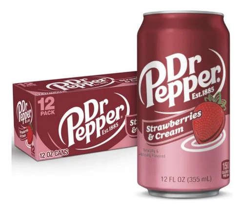 Dr. Pepper Strawberries & Cream Pack 12 355 Ml