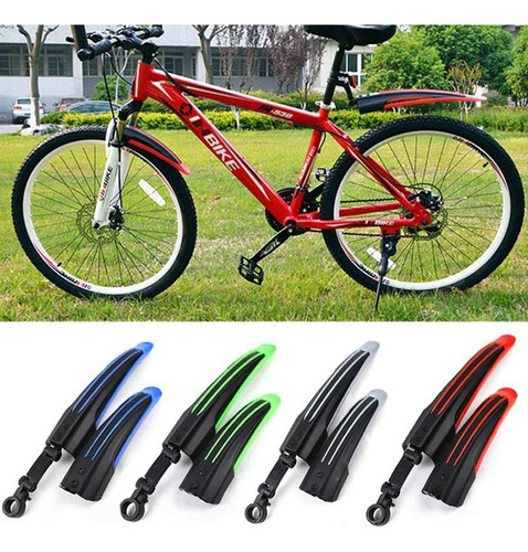 Guardabarros Bicicleta Mtb Montaña Plastico Rodado 26 Color Verde