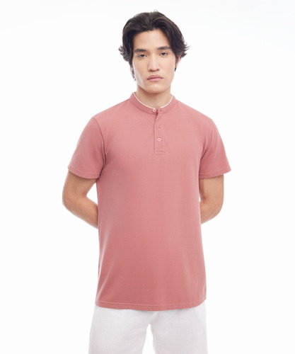 Polo Hombre Seven  Rosa Poliéster 45110747-20433