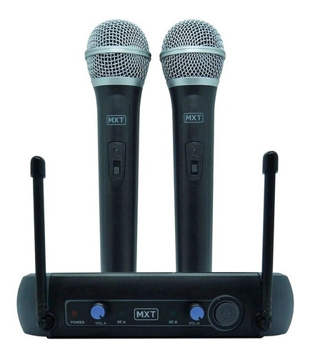 Microfones MXT UHF-202 dinâmico dinâmicos preto