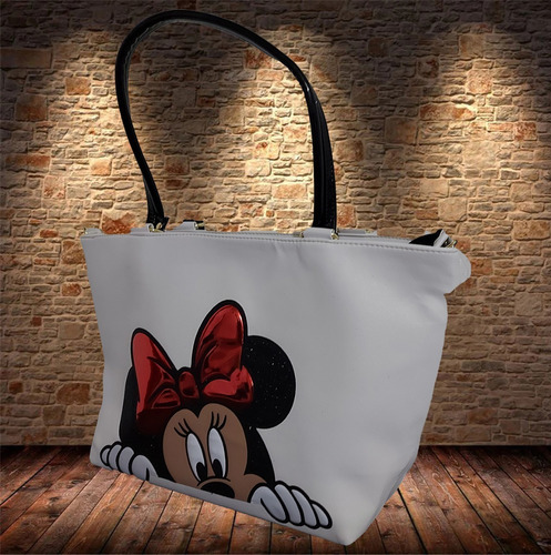Imagen 3 de 6 de Bolsa Para Dama De Disney De Minnie Mouse En Color Blanco