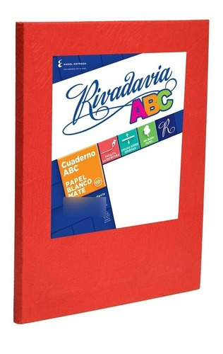 Cuaderno Rivadavia Abc 50 Hojas Rayado 19X23,5 cm Color Rojo