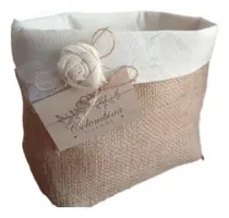 Comprar Pack X 5 Paneras 15x15 Con Rosa De Tela Y Tul
