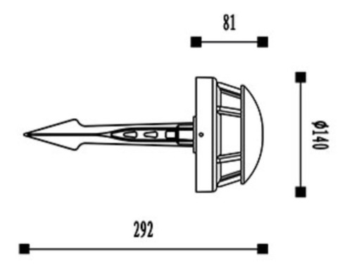 Imagen 6 de 6 de Aplique De Exterior Led 4.4w Exito Con Estaca Candil