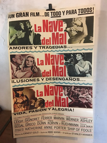 Afiche De Cine Original - Poster Original - La Nave Del Mal