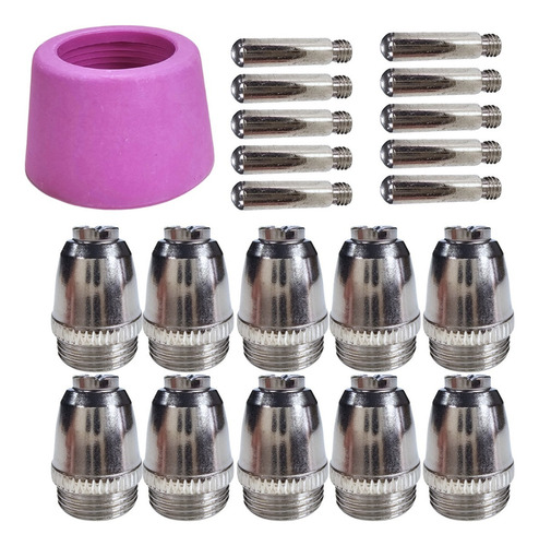 Kit De Consumíveis Para Máquina De Corte De Plasma Lynus Tocha Cut Sg-55 Cut50 Plasma De 21 Peças