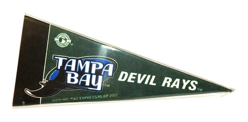 Tampa Bay Devil Rays Retro Mini Banderín Con Display Belitan