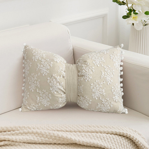 Funda De Almohada En Forma De Y, Algodón Y Lino, Con Estampa