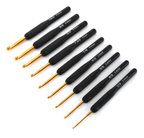 Kit De Ganchillo, Hilo De Coser Para Suéter, Mango Negro, 9