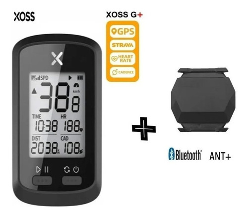 Imagen 1 de 5 de Ciclo Computador Xoss G + Plus Ant,gps + Sensor De Cadencia 