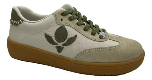 Zapatilla Cuero Urbana Mujer Cravo Y Canela